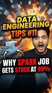 Data Engineering Tips #11Why Spark job gets stuck at 99% #dataengineering #dataanalytics