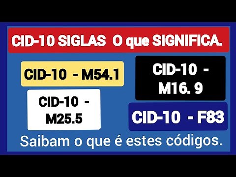 💥CID-10 As Siglas e o que significa. #CID-10 #laudo