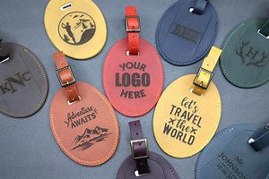Personalized Leather Luggage Tag: Custom Travel Bag Accessories - Etsy