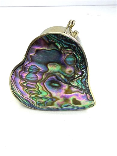 Vintage Paua Shell Pill Box: Mexican Alpaca Abalone Trinket Case - Etsy