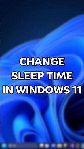 How to change sleep time in Windows 11