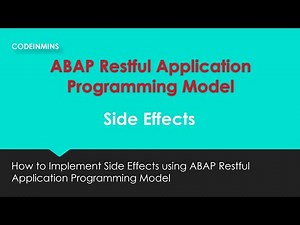 Part 14 : ABAP Restful Application Programming Model - Side Effects