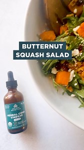 22 reactions · 8 comments | This winter arugula salad uses . . . 綾 butternut squash 綾 walnuts 綾 dried cranberries 綾 goat cheese Plus, our Herbal Cider Vinegar tincture helps support healthy antioxidant levels, healthy weight management and more! Head to https://bit.ly/3W8hElS for the full recipe. | Ancient Nutrition | Facebook