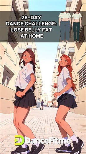 NO GYM, NO STRESS JUST DANCING! Download DanceFitMe app now! BOOST YOUR MOOD QUICKLY BURN CALORIES LEARN NEW MOVES EVERYDAY | 28-Day Fun Weight Loss Challenge