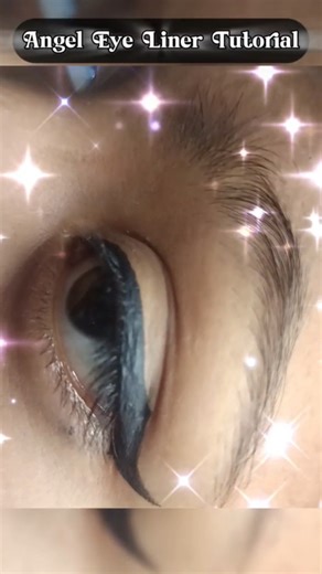 Angel Wing Eyeliner Tutorial Makeup 👀💫 #eyemakeup #eyeliner #angeleye