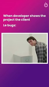 107K views · 70 reactions | When the developer showcases the project to the client, and bugs decide to make a grand entrance!  Embracing the quirks and conquering challenges at Jain Software in Raipur.  #CodingLife #JainSoftware #Raipur | Sohil Jain | Facebook