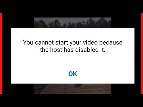 Zoom Fix You Can Not Start Your Video Because The Host Has Disabled It Problem Solve