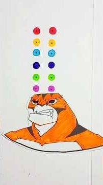 Ben ten Alien eye colour mixing #alien #ben10 #shorts #animals #animation #colourmixing #aliensmovie