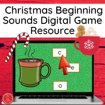 Christmas Themed Beginning Letter Sound Digital Resource Matching Game