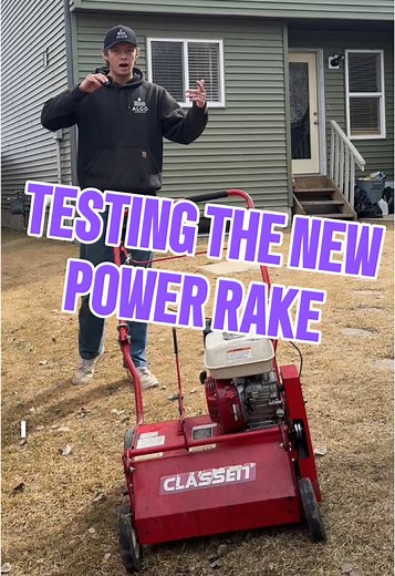 Testing a New Power Rake for Spring Cleanup