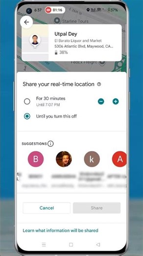 How to Share Your Live Location with Someone on Google Maps #shorts