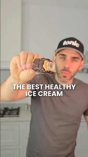 The best healthy ice cream😍3 ingredient chocolatey and indulgent ice lolly