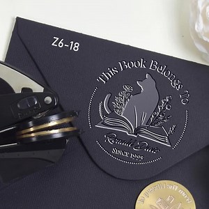 Personalized Book Embosser | Ex Libris Embosser | Book Embosser Cat | Library Embosser Stamp | Ex Libris | Christmas Gifts for Book Lovers - Etsy