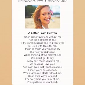 Funeral Memorial Prayer Card With Photo Personalized & Prayer, 25 Cards, St. Francis 3 Design, Size - 2.5"x4.25", Custom Funeral Memorial Cards For Celebration Of Life, Funeral Favours