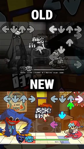 FNF POPPY PLAYTIME OLD VS NEW #fnf #fnfmod #animation