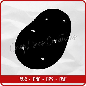 Potato SVG | Rustic Farm Vegetable Silhouette for Cricut | PNG Dxf EPS Included | Cut File for Pantry Labels - Etsy UK