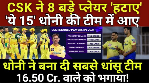95K views · 4.4K reactions | CSK ने IPL से 8 खिलाड़ी किए बाहर! धांसू...