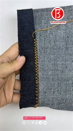 BILOCHPURATIPS 2 DIY 2 on Instagram: "Overlock stitch for shortening trousers Part 1202 Follow My Page Instagram : @bilochpuratips2diy2 Follow My Page Instagram : @bilochpuratips2diy2 . . . . . . #bilochpuratips2diy2 #bilochpuratips #Reels #sewing #needlework ."