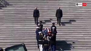The flag-draped casket of Elijah Cummings arrives at the U.S. Capitol. Members of Congress and the public will honor the late congressman, who will lie in state at the Capitol. http://abcn.ws/2Pit9b0 | The View