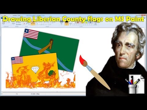 Drawing Liberian County Flags on MS Paint