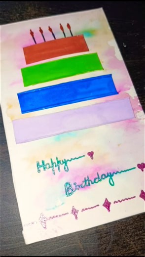 #art #birthday wishing card ideas #easy card ✨💖