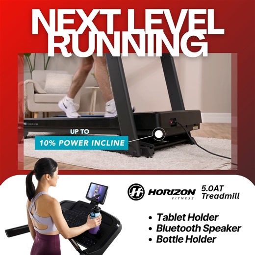 Horizon 5.0AT treadmill combines both affordability and durability...