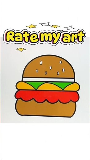How to draw burger easy? satisfying art?#howtodraw#burgerdrawing#drawing#foodart#art#fyp