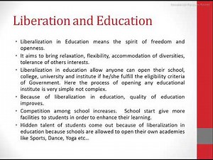 Liberalization, Privatization, Globalization and it's impact on Education