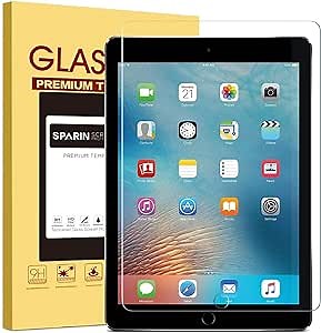 SPARIN Screen Protector for iPad 6th 5th Generation 9.7 inch, Tempered Glass Compatible with iPad Air 2, Case Friendly & Apple Pencil Compatible