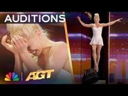 Ballerina Ashlee Montague Balances On GLASS BOTTLES! - Auditions - AGT 2024