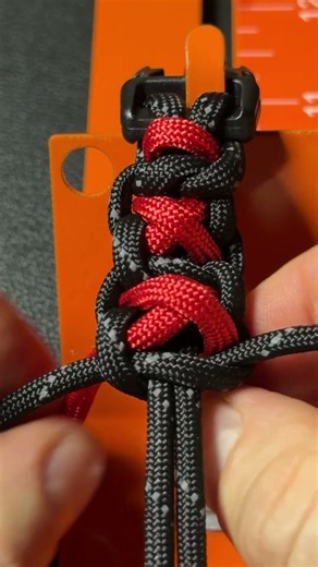 Red X's on Black Paracord Bracelet ❌
