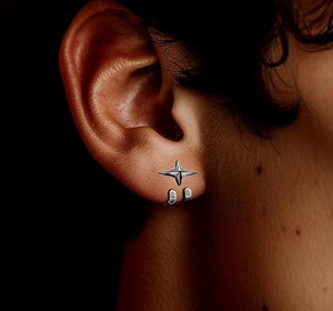 Mens Earrings - Silver Stud Earrings, Men, Minimalist Male Earring, Silver, Mens Stud Earrings, Studs for Men, Star Hook Earrings, A480 - Etsy