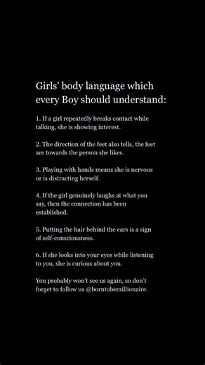 Psychology Reveals Girl Body-Language Signs Every Man Should Know