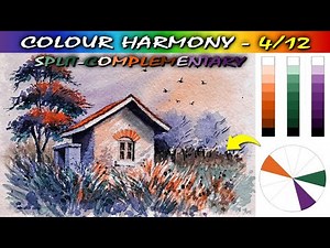 🎨 Split Complementary Colour Harmony | Watercolor | Watercolour | Painting