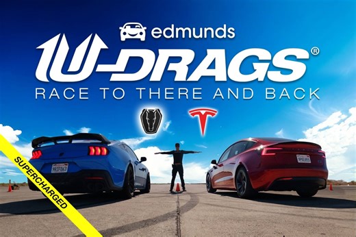 Ford Mustang Dark Horse vs. Tesla Model 3 Performance: Edmunds U-Drags