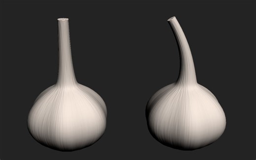 3dmax大蒜建模水果蔬菜建模教程建模技巧