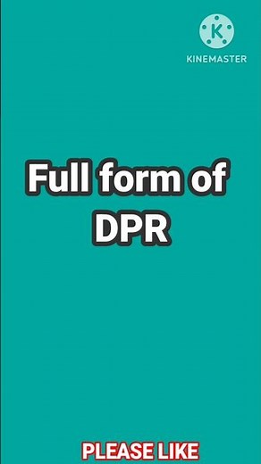 DPR | Full form of DPR ##suryakiranpolitics