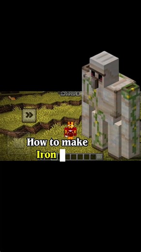 How to make iron golem 🤔 #minecraft #shorts #viral #trending
