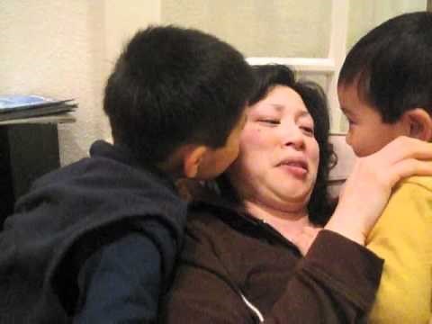 Kids Kissing Mommy