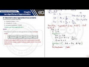 04_Les algorithmes d'approximation : Calcul de la valeur approchée d’une constante - pi