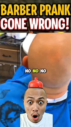 Barber PRANK Gone WRONG! 🤣 Plunger Stuck on Head! #PrankFail #shorts