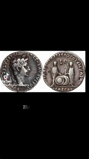 Augustus, the first Roman Emperor, struck history into silver. This denarius was minted to promote his chosen heirs—Caius and Lucius Caesar. Ancient propaganda. Timeless power. #AncientCoins #RomanEmpire #Augustus #CoinTok #Numismatics AncientHistory | Palmyra Heritage Gallery