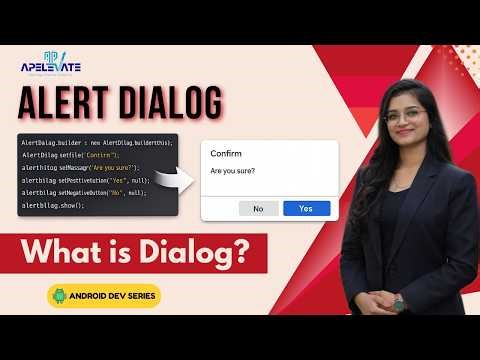 26. Android Dialog & AlertDialog Tutorial | Types + How to Create AlertDialog
