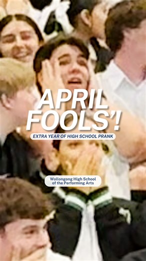 6.2M views · 69K reactions | POV: Your principal announces you have one extra year of high school.  Watch how these Wollongong High School of the Performing Arts students react to being told they will have a 'Year 13'. 藍 #AprilFools #LoveWhereYouLearn | NSW Department of Education | Facebook
