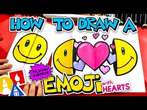 How To Draw An Emoji Folding Surprise With Hearts Inside - Videos For Kids