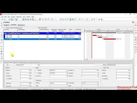MANAGEMENT YOGI: Primavera P6 Pro Live Lessons - Crashing and Fast Tracking with Examples