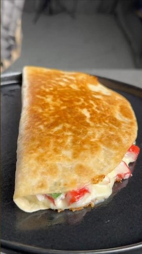 PERFECTLY GOLDEN CRAB FILLED TORTILLA!