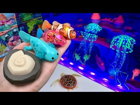 [🐰toy asmr🐰] Glow Light Zuru Robo Alive Aquarium Playset ASMR Satisfying with Unboxing | Review Toys