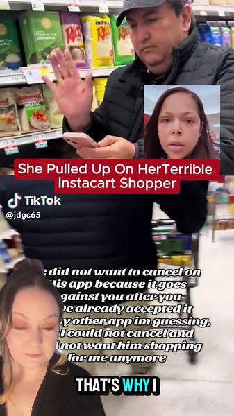 Her male Instacart shopper was doing such a terrible job she pulled up on him at the store @dezzy _9strong #tiktoktea #tiktokdrama #instacart #instacartshopper