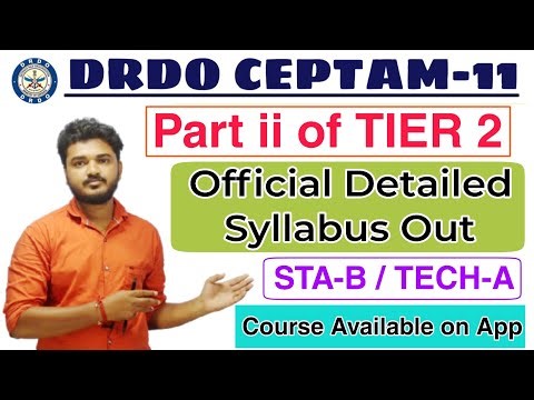 DRDO STA-B & TECH-A Official Syllabus 2025 Out| DRDO CEPTAM 11 Official Syllabus Out #drdo #syllabus